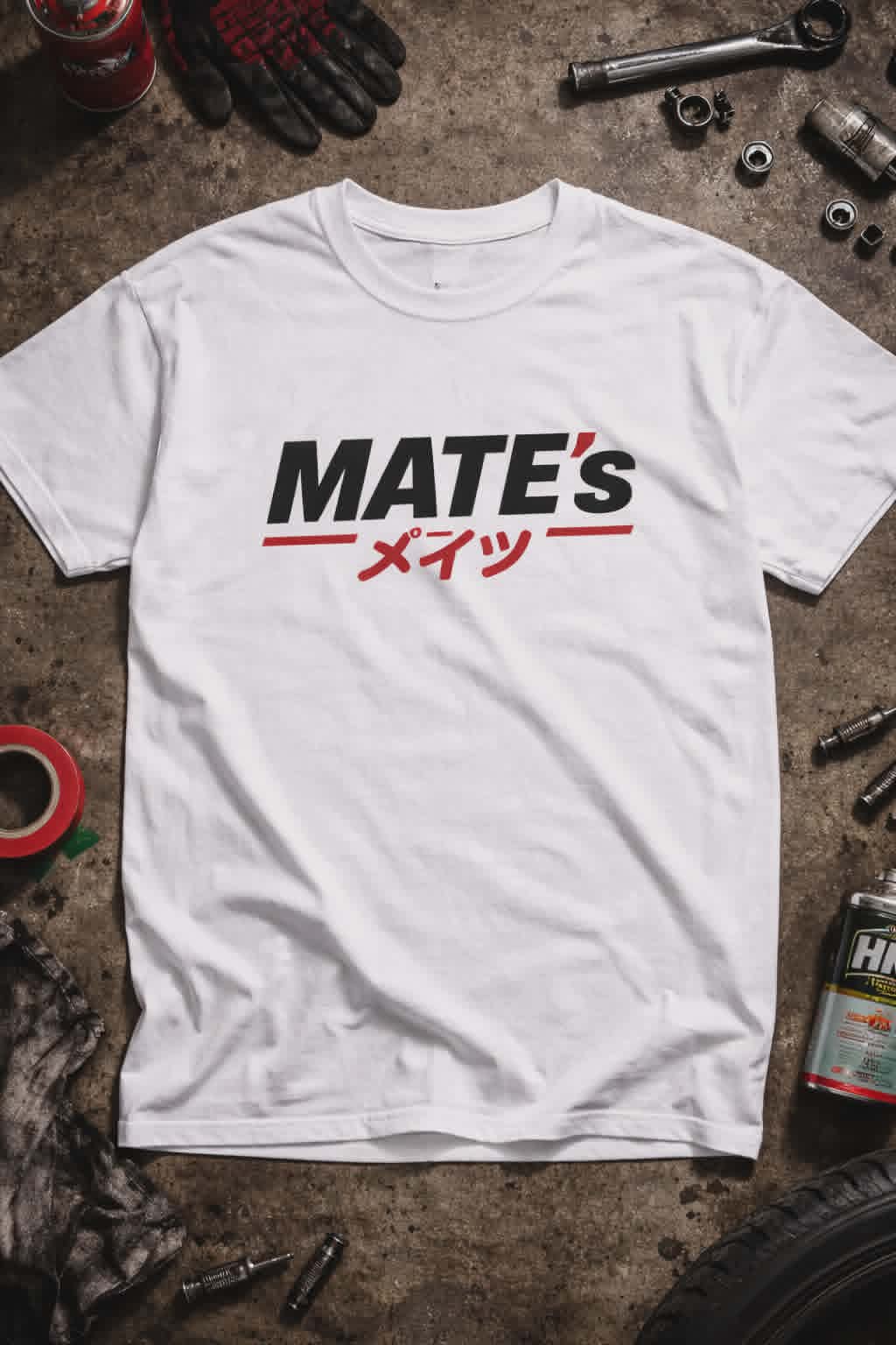 MATE's Tee — White Large Logo