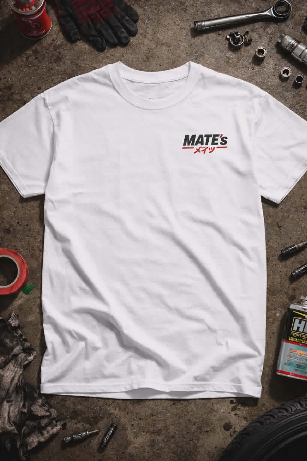 MATE's Tee — White Small Logo